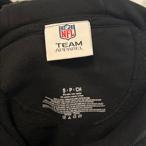 NFL Black Hoodie with Gold Fleur-de-Lis and White Lettering - Picture 3 of 3